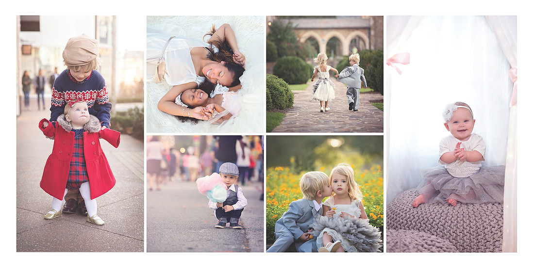 Children's Portrait sessions with styled coordinated outfits